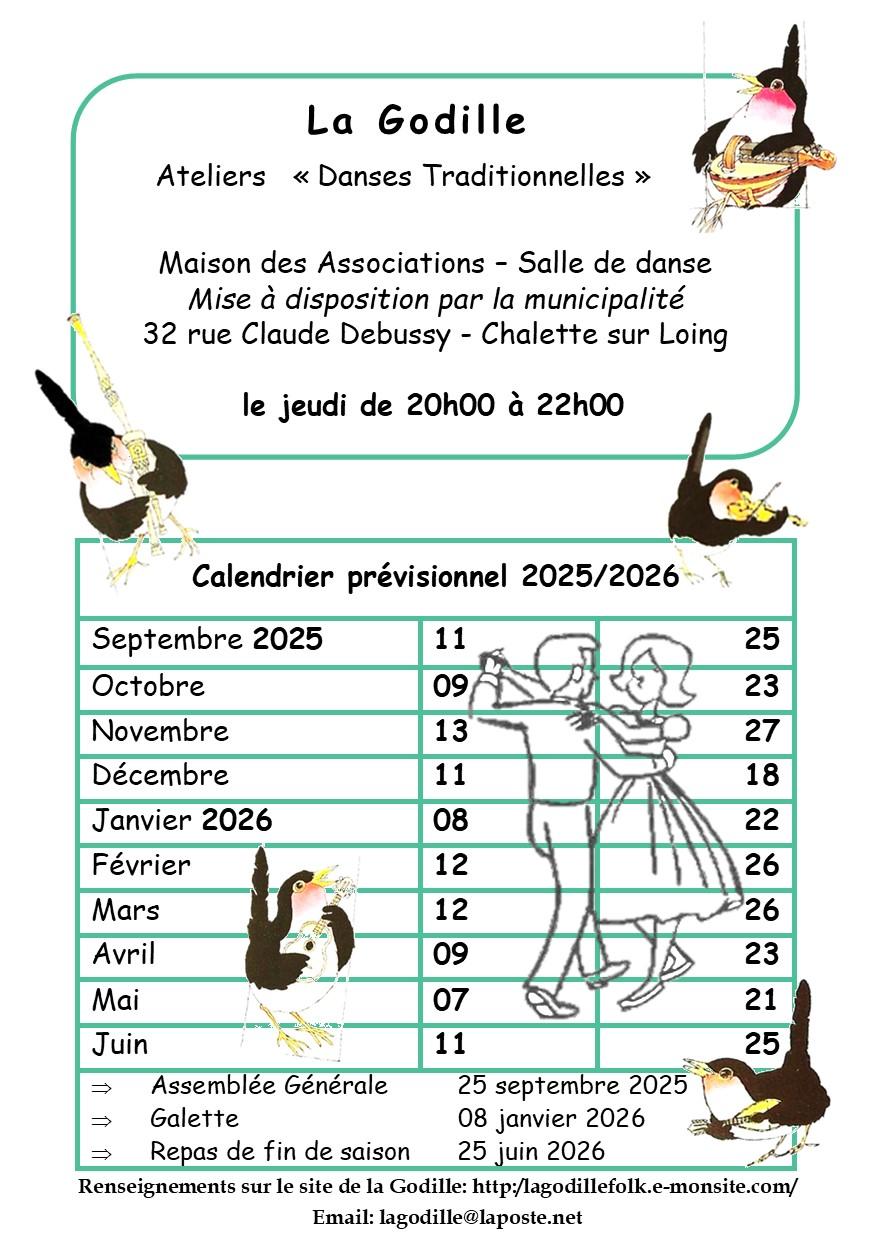 Calendrier des jeudis 2025 2026